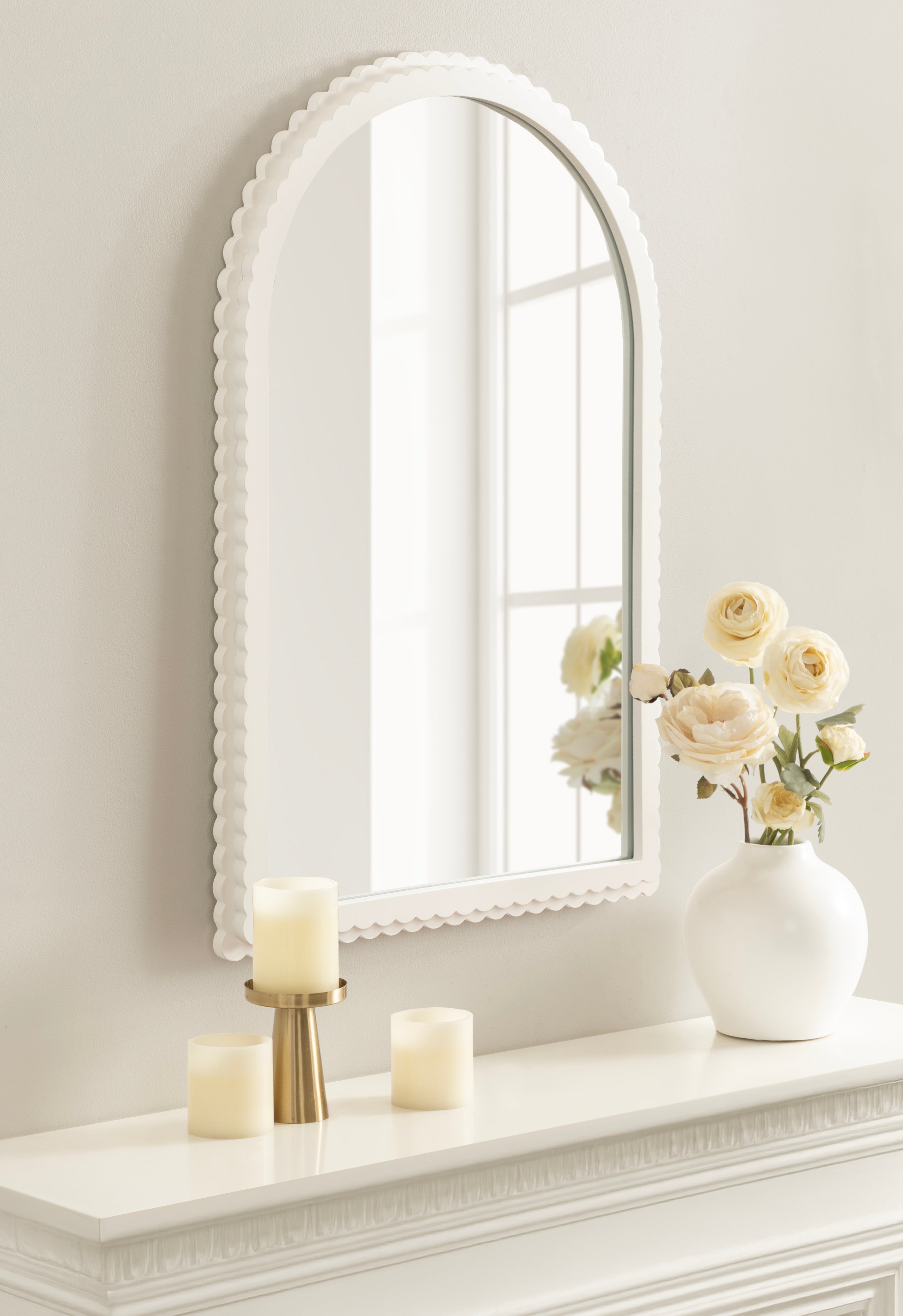 Arch Mirror 20x30 White 7