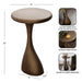Side Table 14x14x22 Gold 2