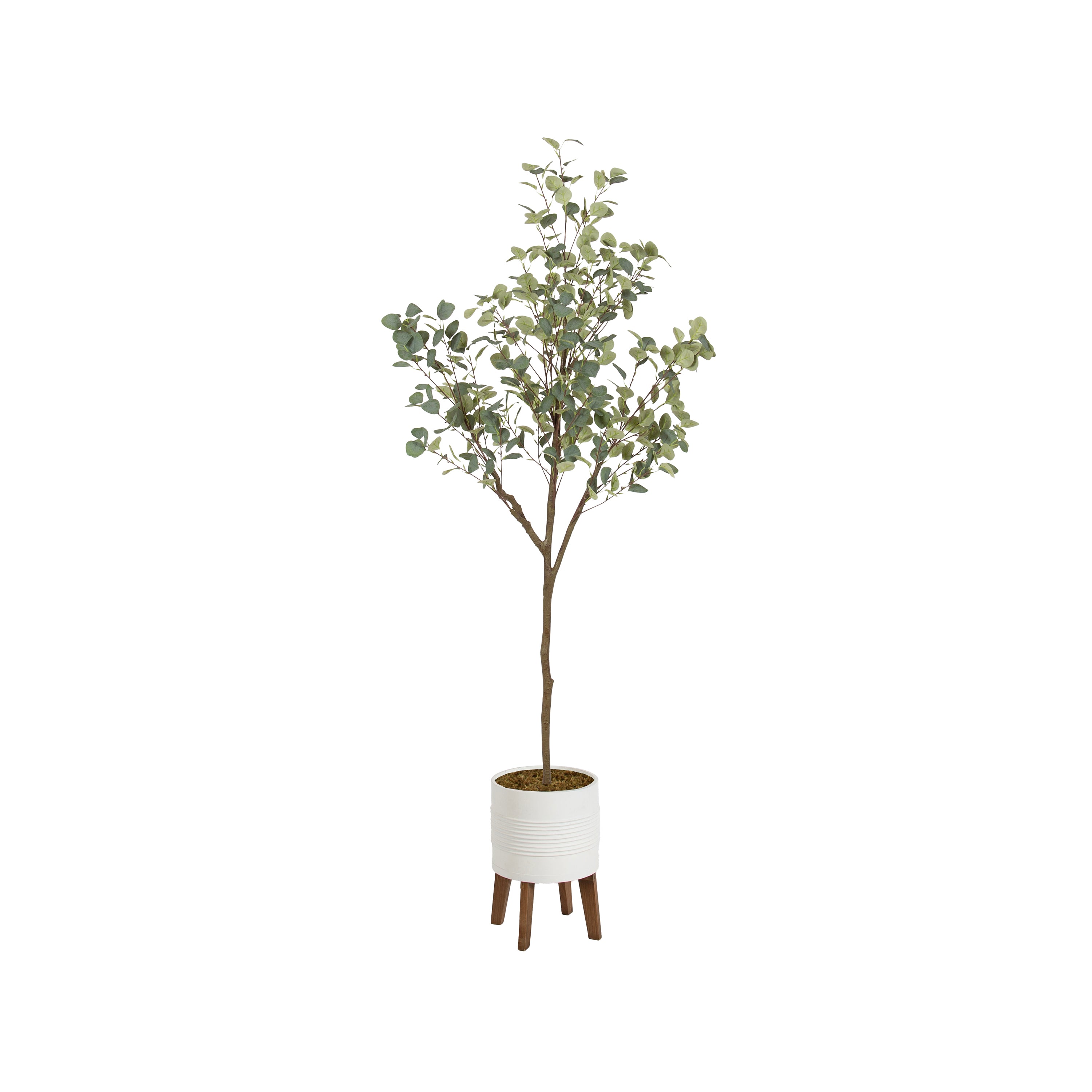 Faux Tree White Rustic Brown 6.5' 1