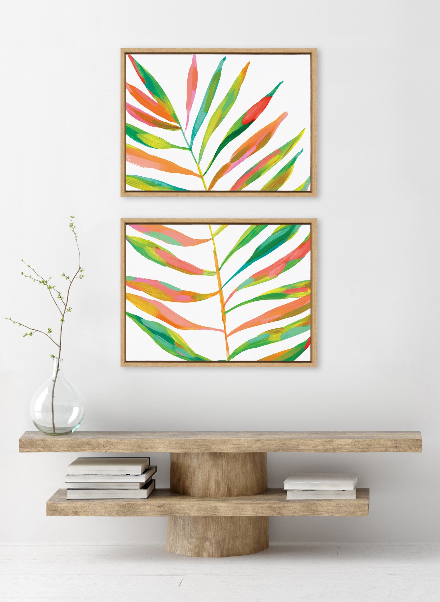 Sylvie Palma No. 2 1 and 2 Framed Canvas Art Set by Jessi Raulet of Ettavee