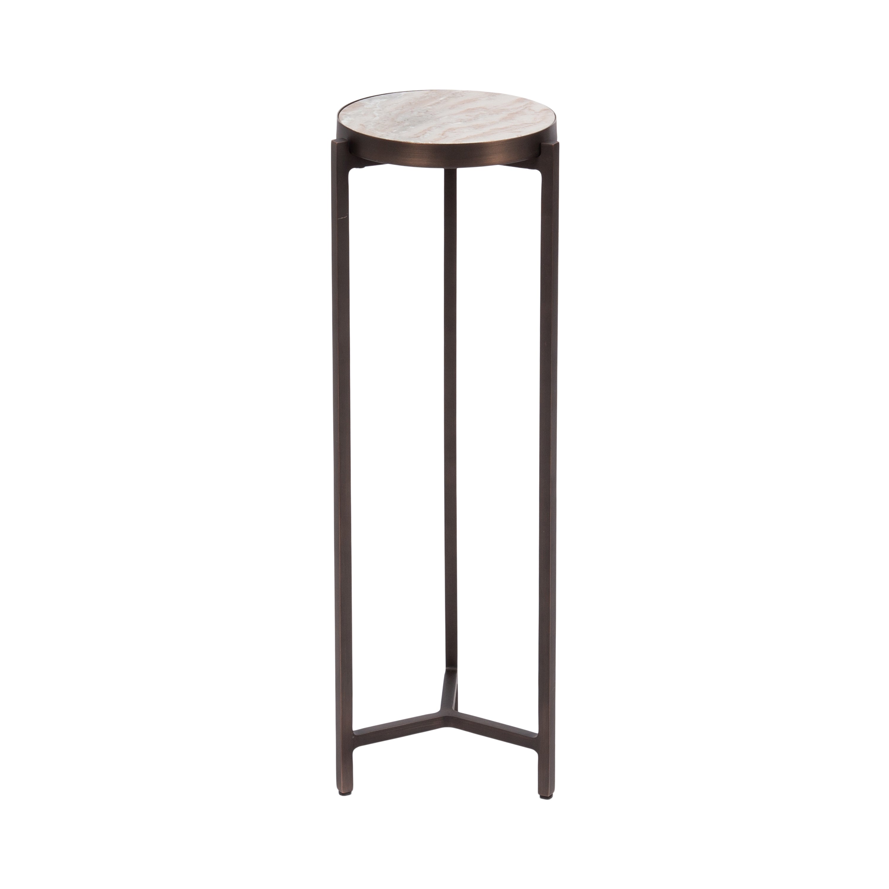 Drink Table Bronze Light Brown 9x9x23 1