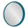 Travis Round Wood Accent Wall Mirror