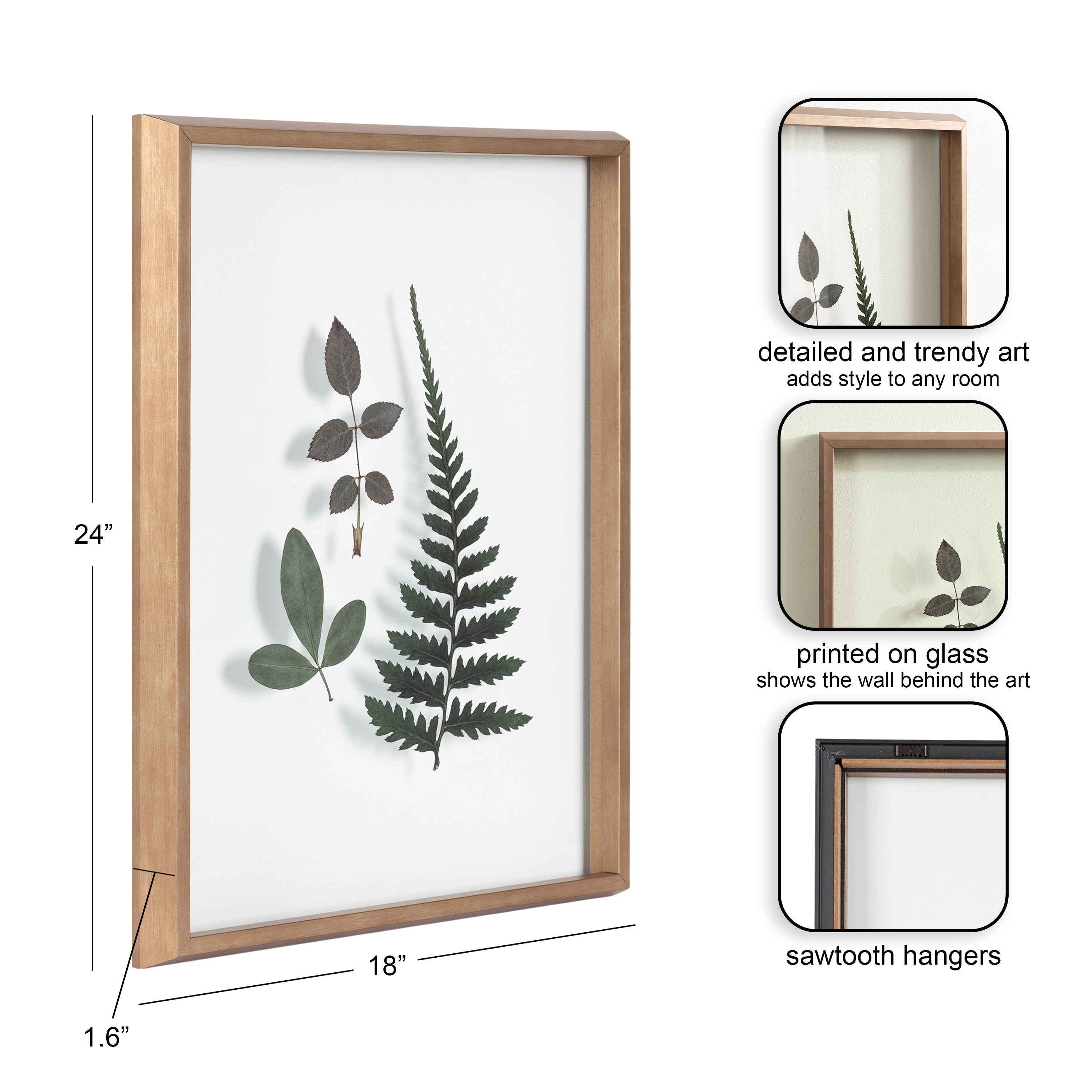 Framed Printed Art 18x24 Blake Gold 2
