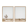 Sylvie Lone Joshua Tree Left and Right Framed Canvas Art Set by Amy Peterson Art Studio