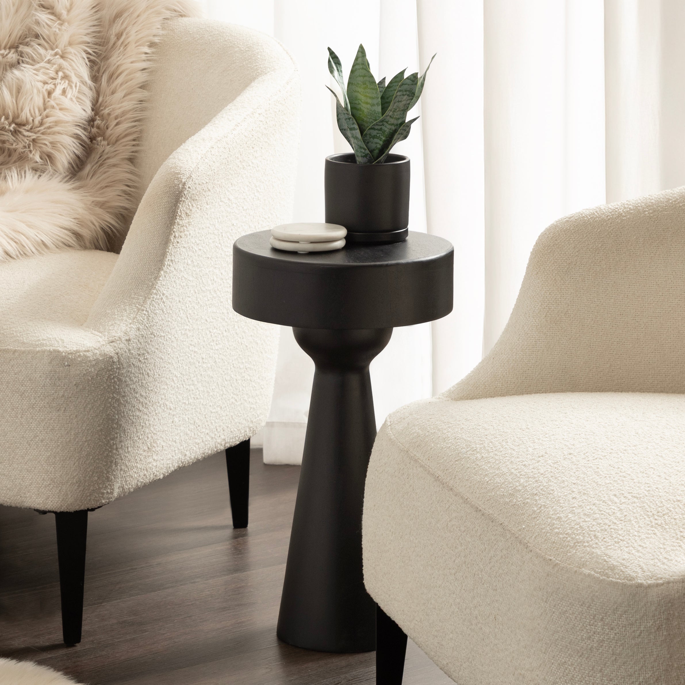 Side Table 12x12x22 Black 6