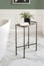 Side Table Pewter 17x9x24 7