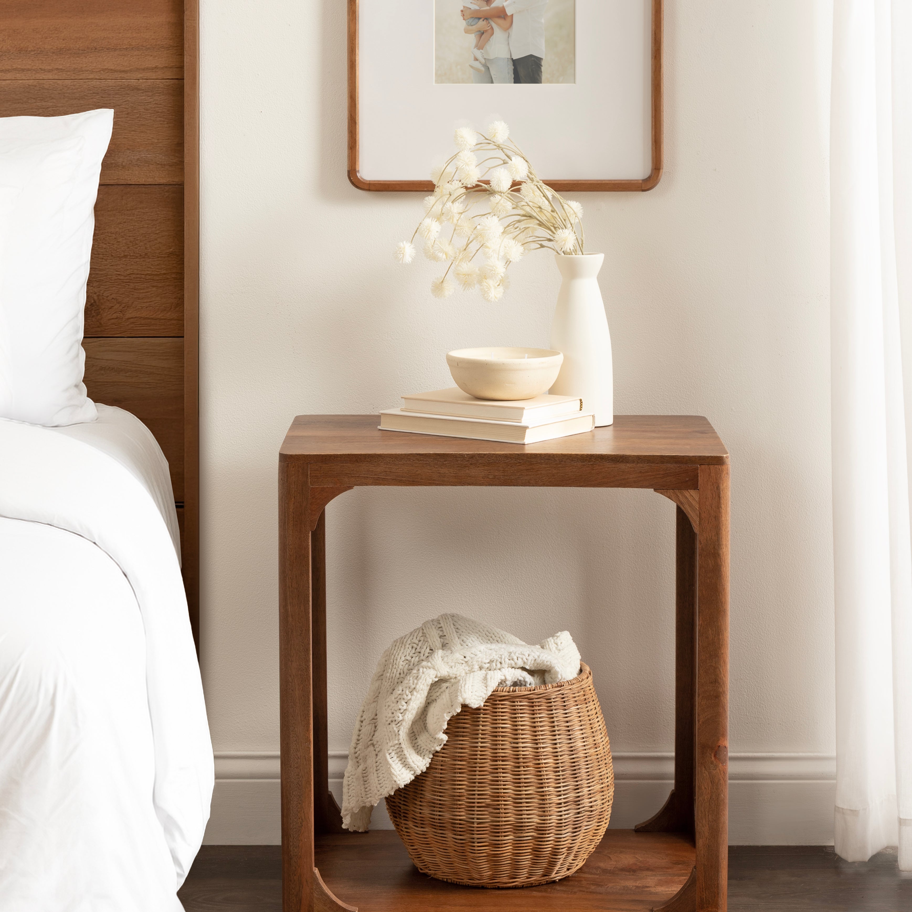 Side Table 22x14x22 Walnut Brown 6
