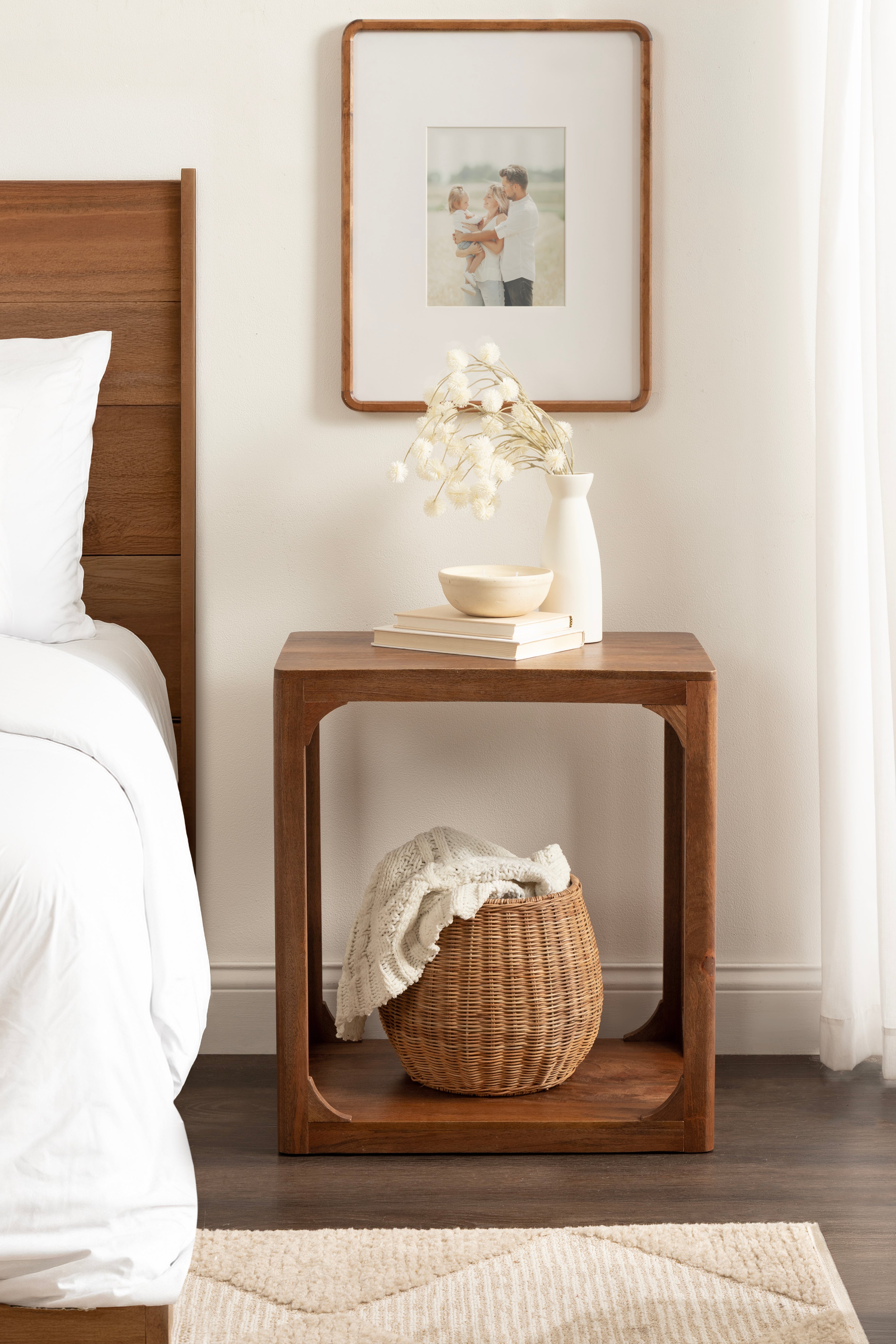 Side Table 22x14x22 Walnut Brown 6