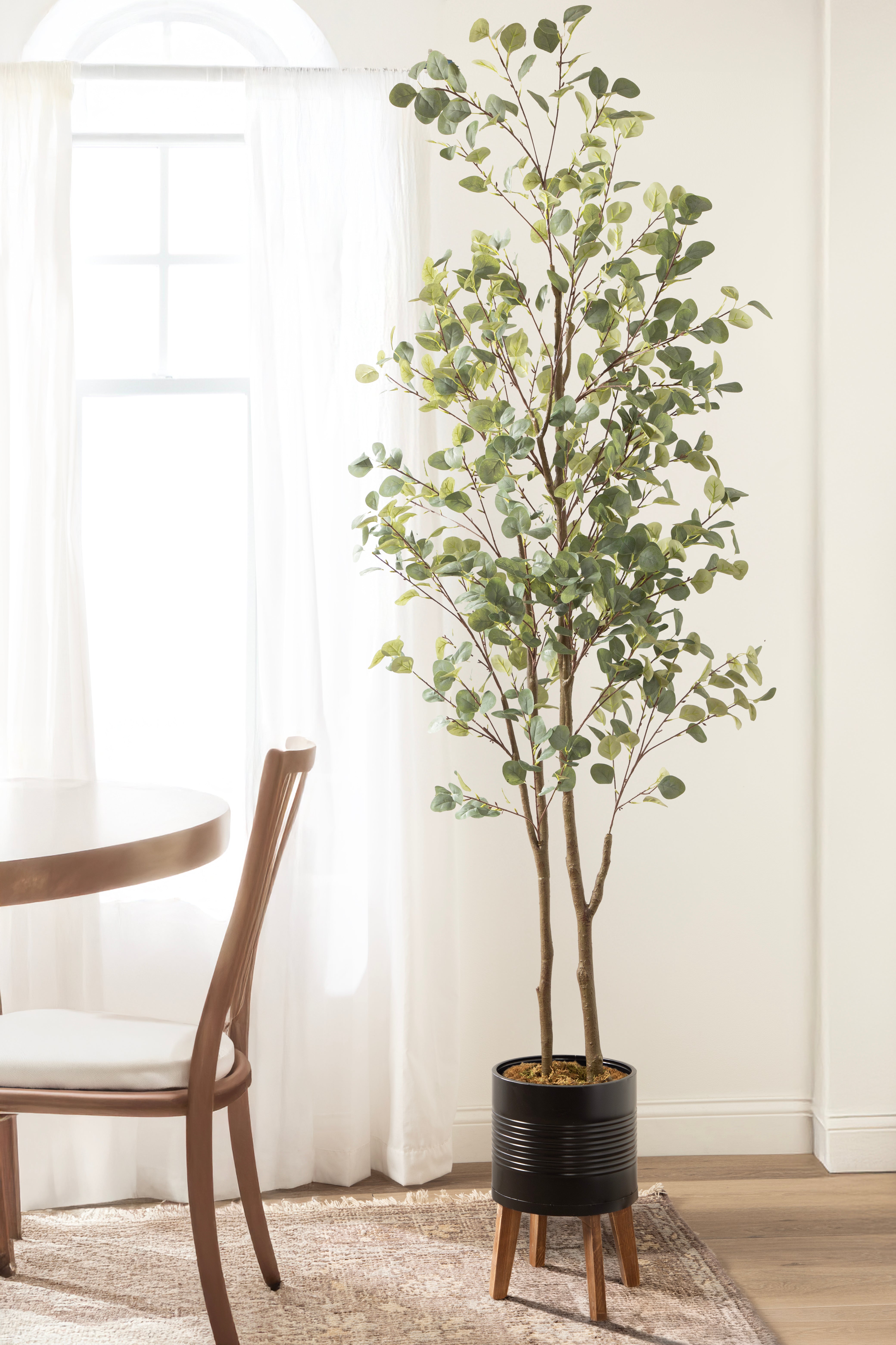 Faux Tree Black Rustic Brown 8.5' 8
