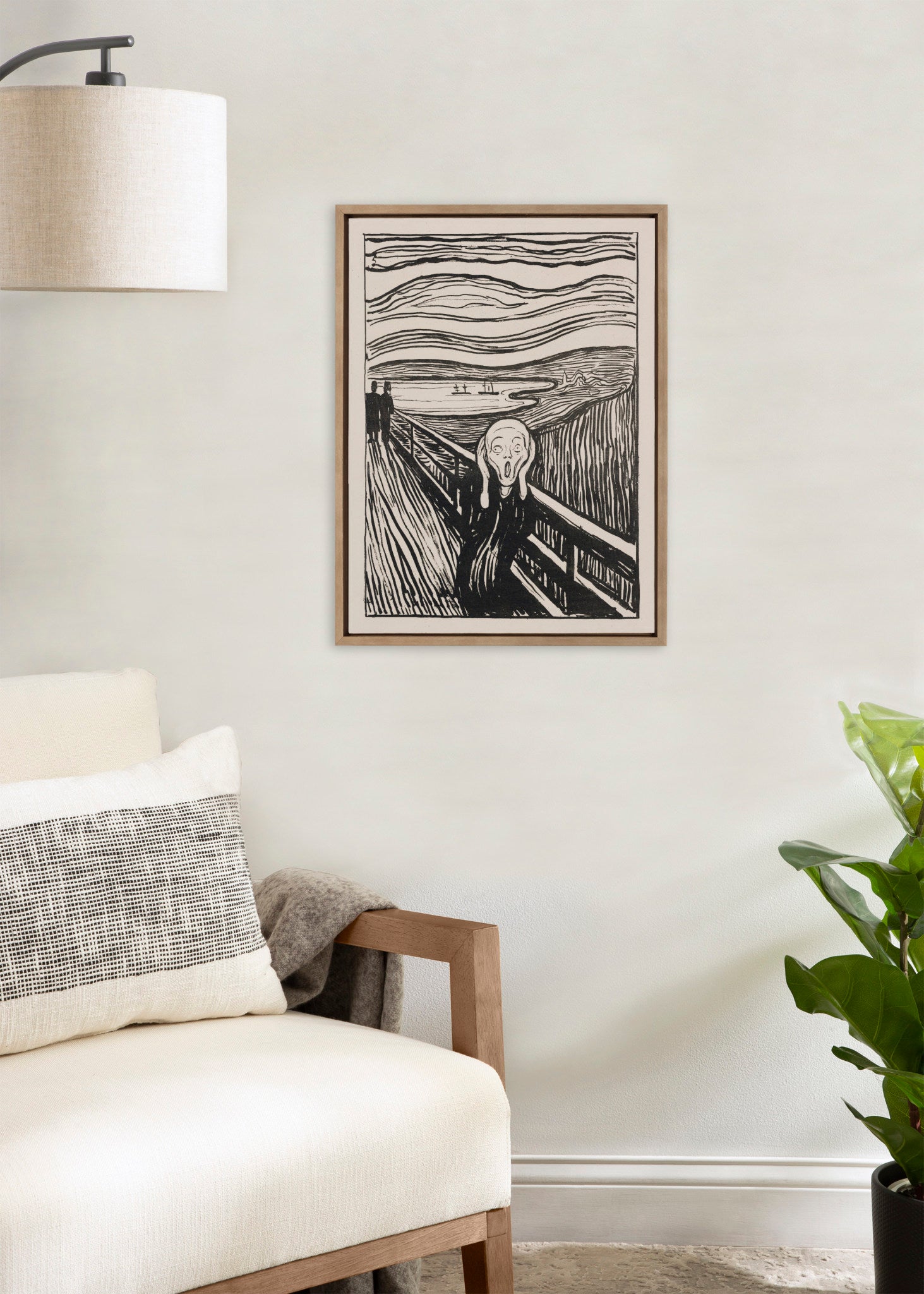 Sylvie Edvard Munch The Scream 1895 The Art Institute of Chicago Framed Canvas by The Art Institute of Chicago