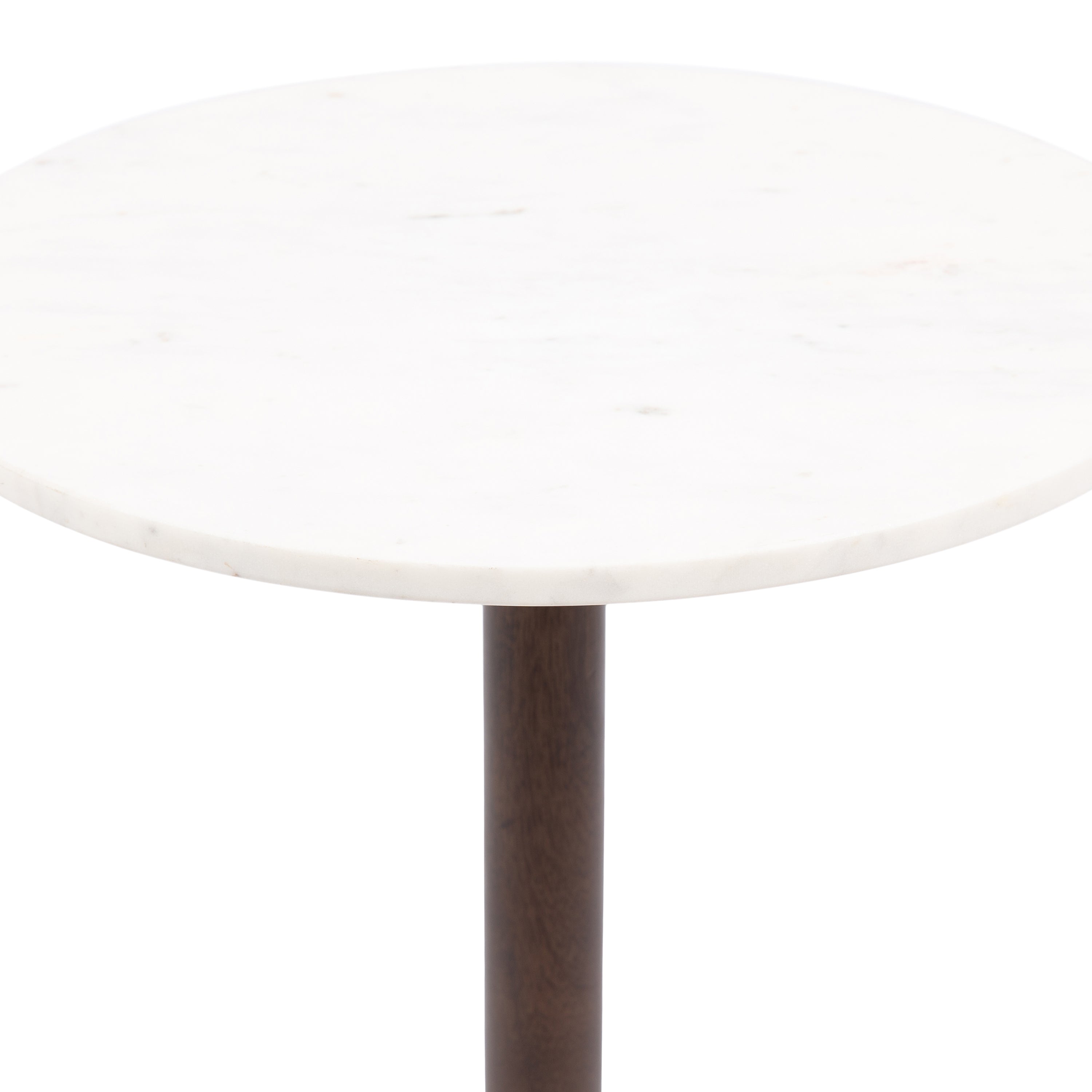 Squires Marble and Wood Side Table