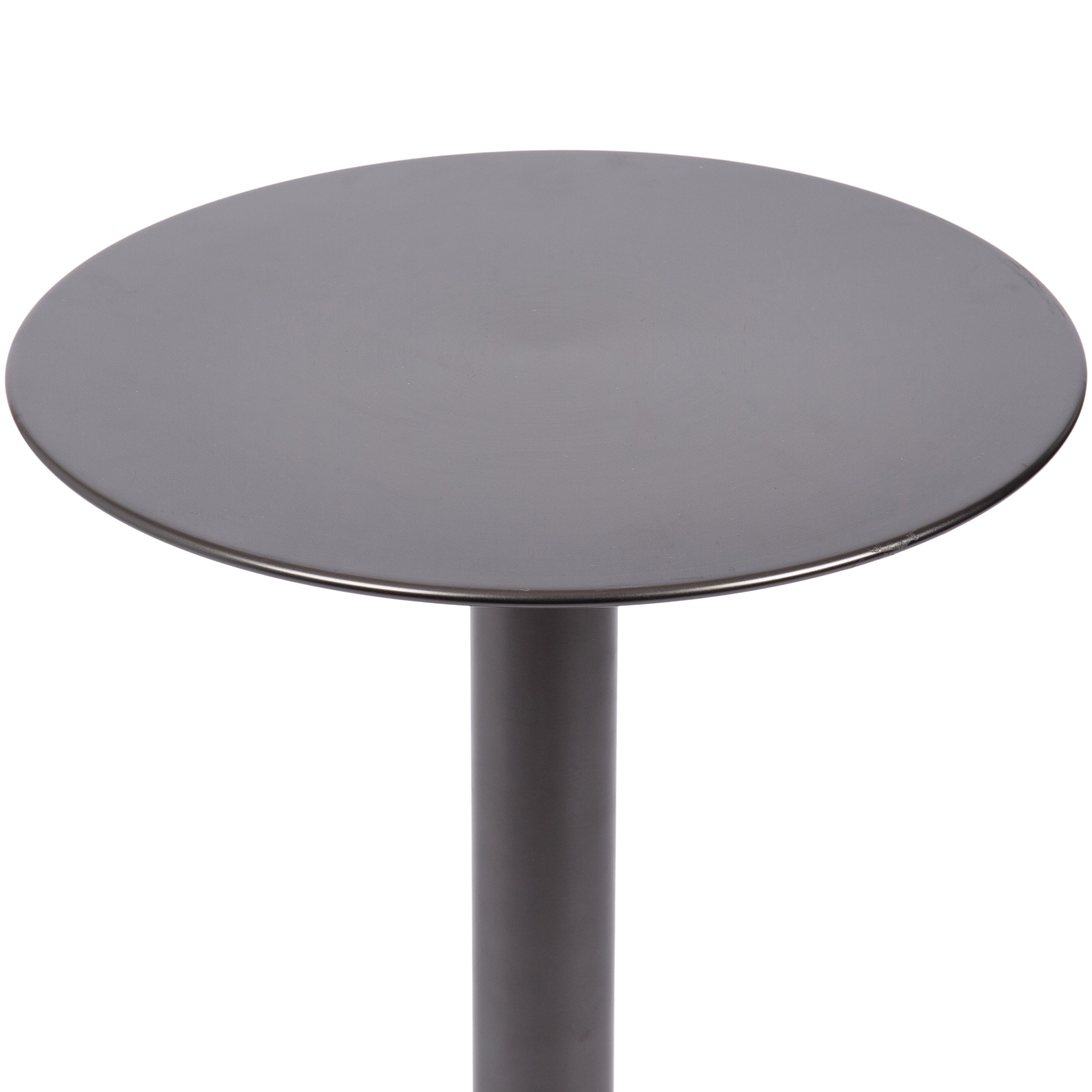 Side Table Pewter 14x14x24 3