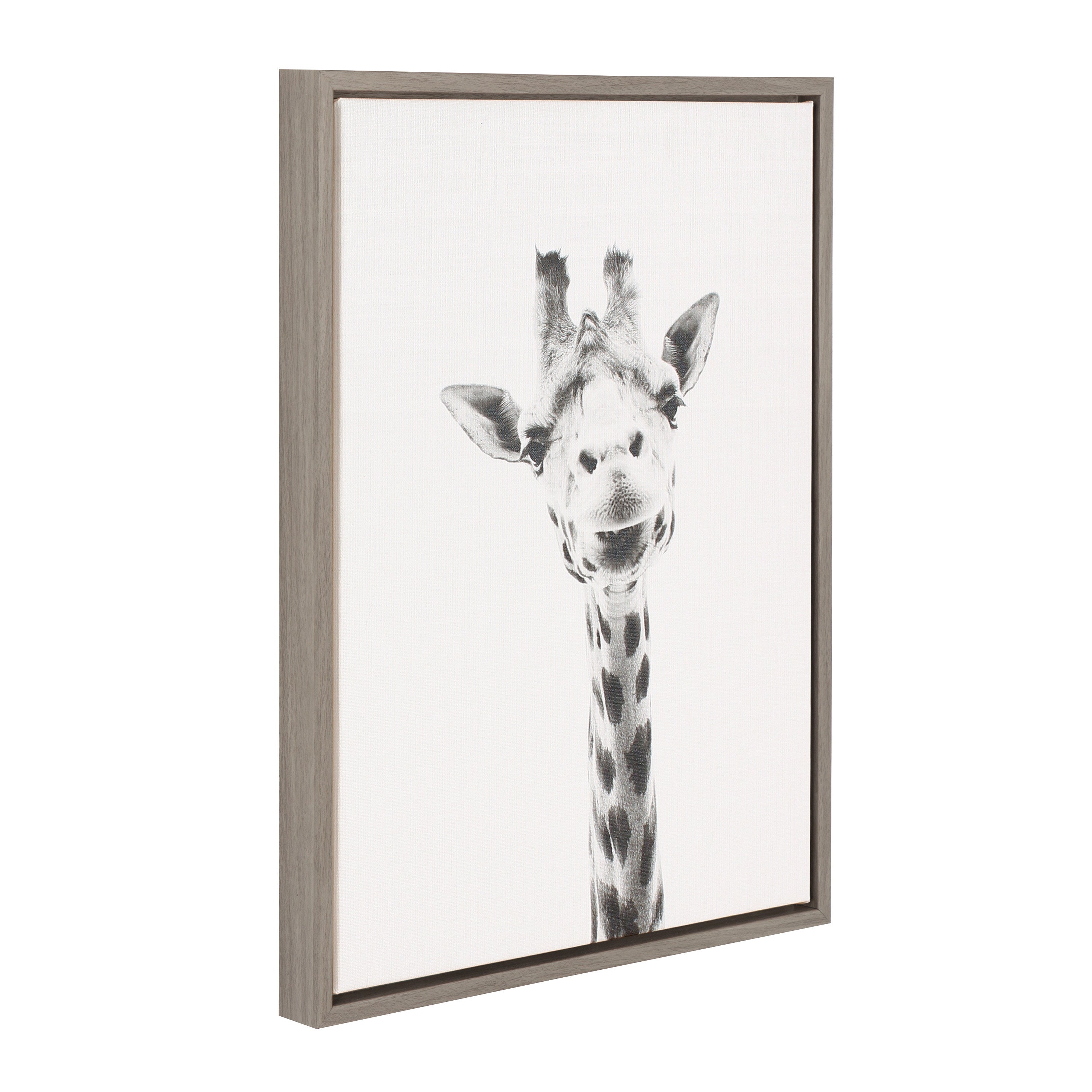Sylvie Giraffe Framed Canvas by Simon Te of Tai Prints