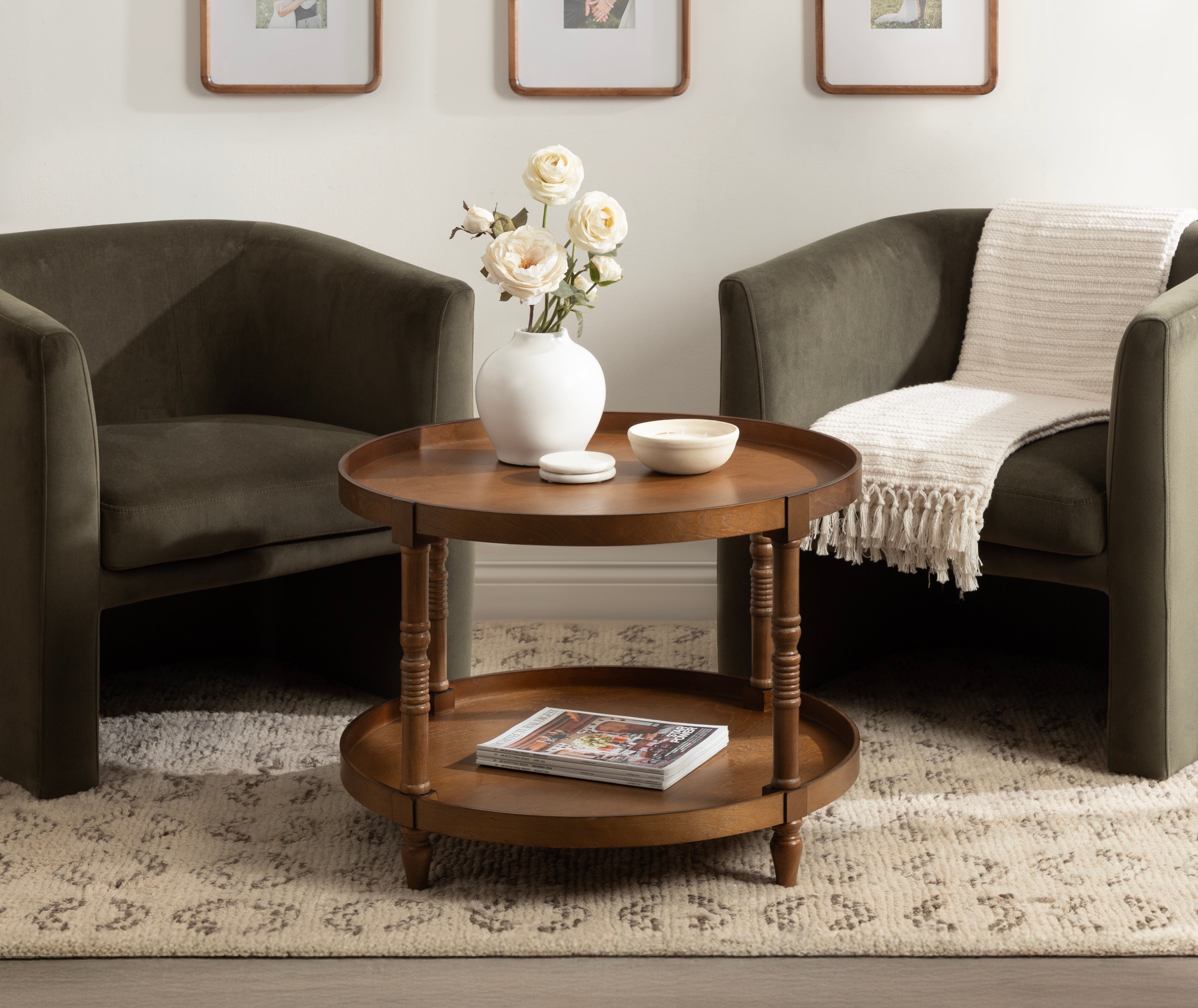 Bellport Round Wood Coffee Table