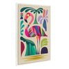 Sylvie Beaded MCM Flamingo Framed Canvas by Rachel Lee