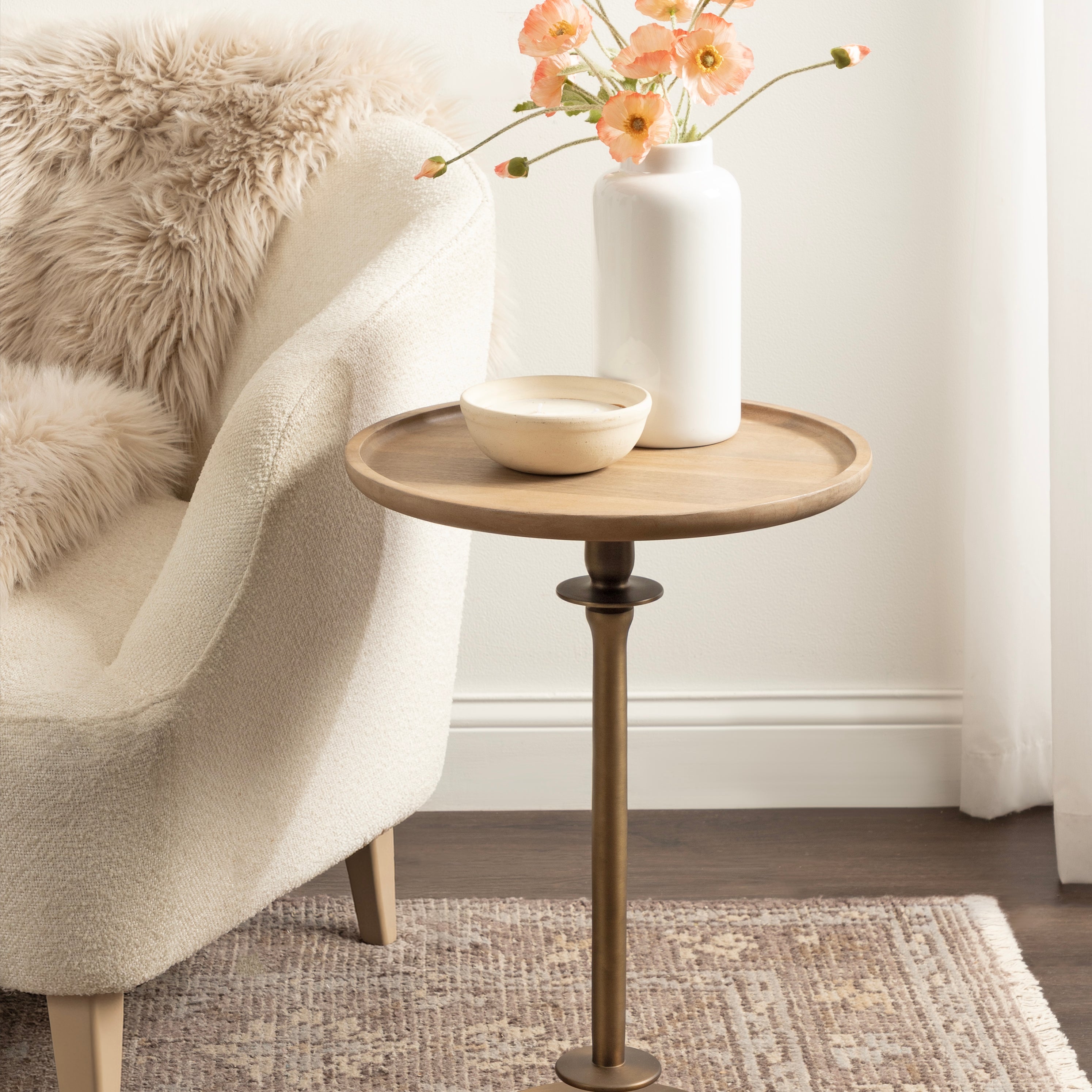 Side Table 17x17x24 Natural 6