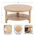 Coffee Table Natural Beige 34x34x17 2