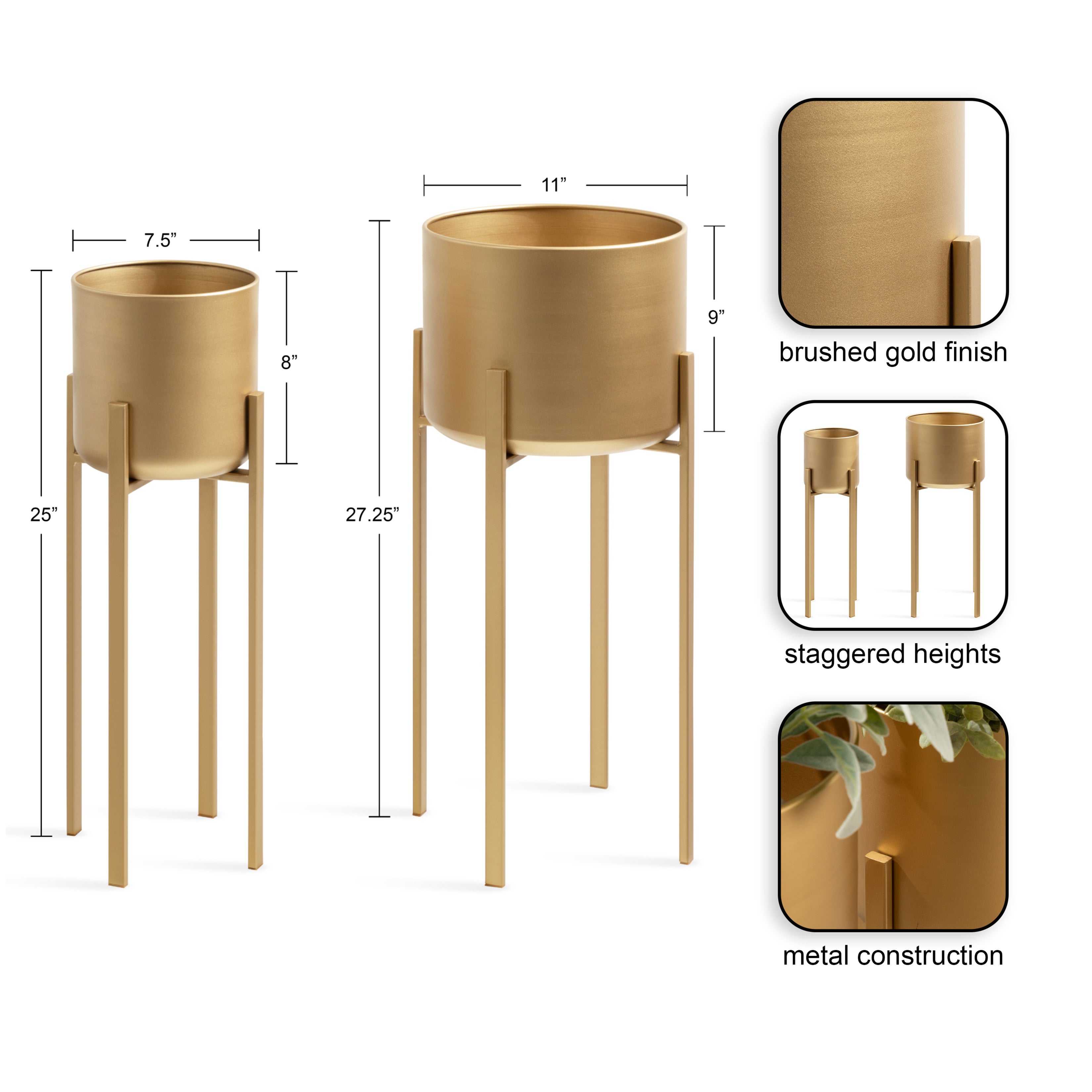 Gabi Metal Plant Stand Set