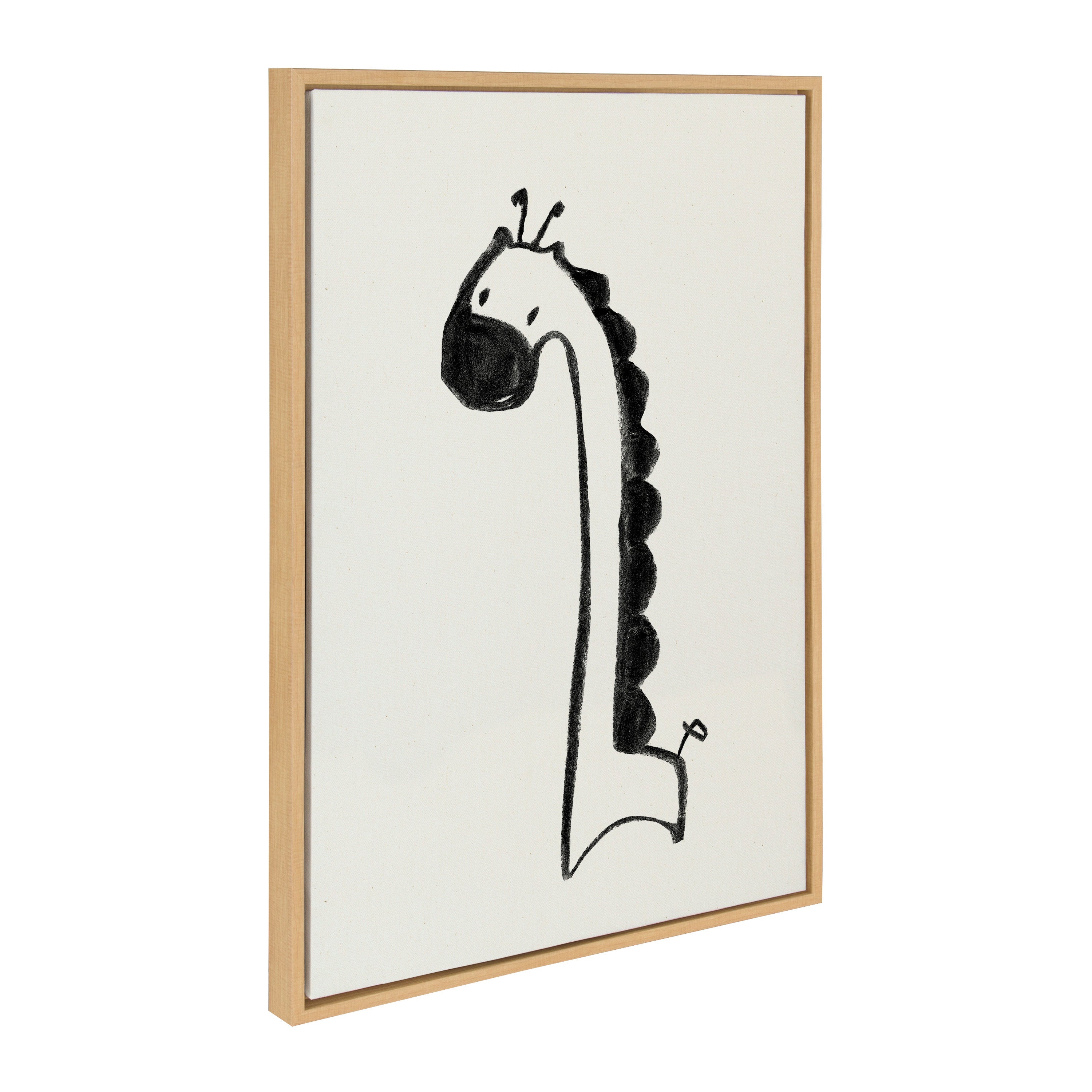 Sylvie 390 Giraffe BW, 409 Lion BW and 400 Elephant BW Framed Canvas Art Set by Teju Reval of SnazzyHues