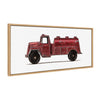 Sylvie Red Vintage Toy Water Truck Framed Canvas by Saint and Sailor Studios