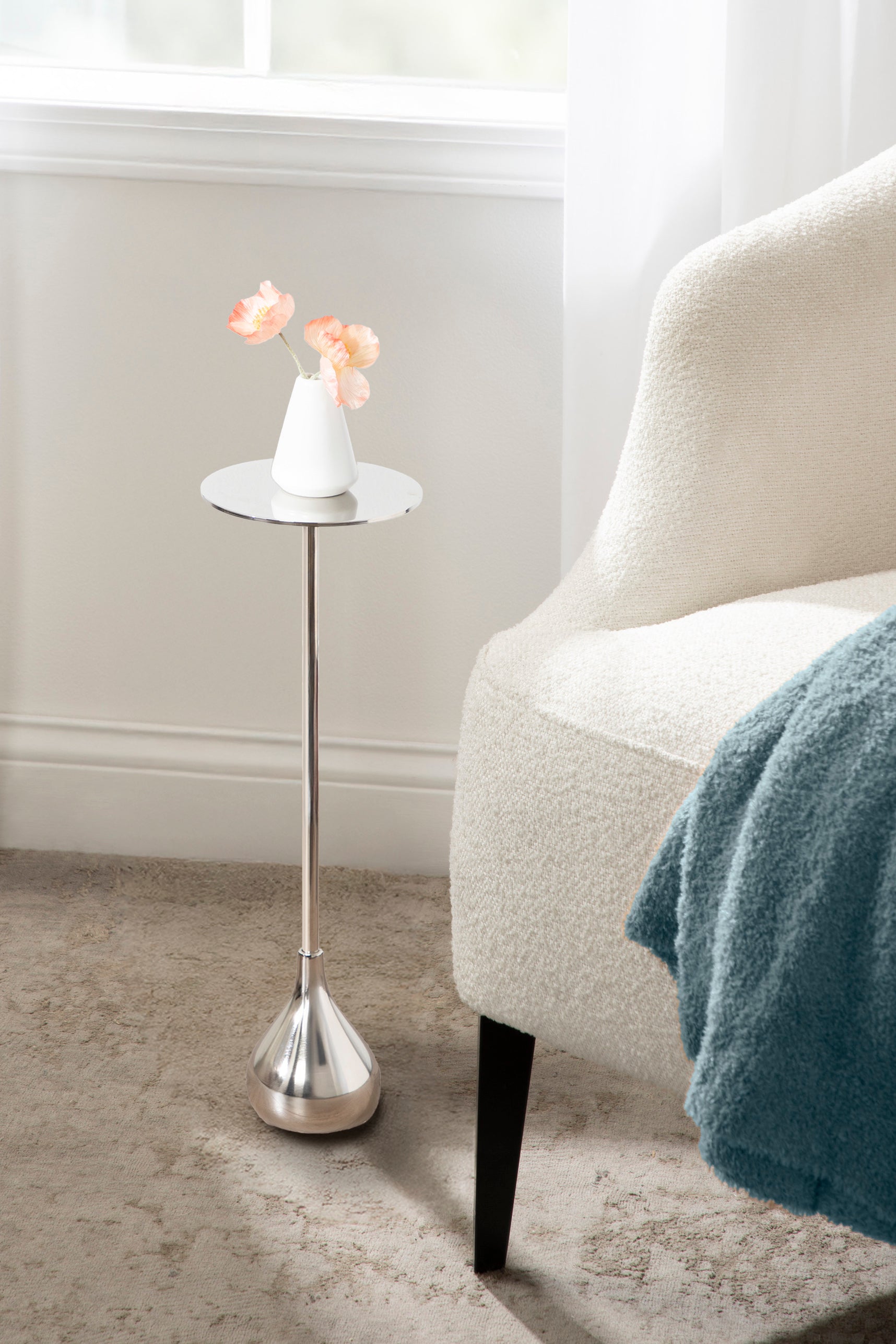 Drink Table Silver 7x7x20 7