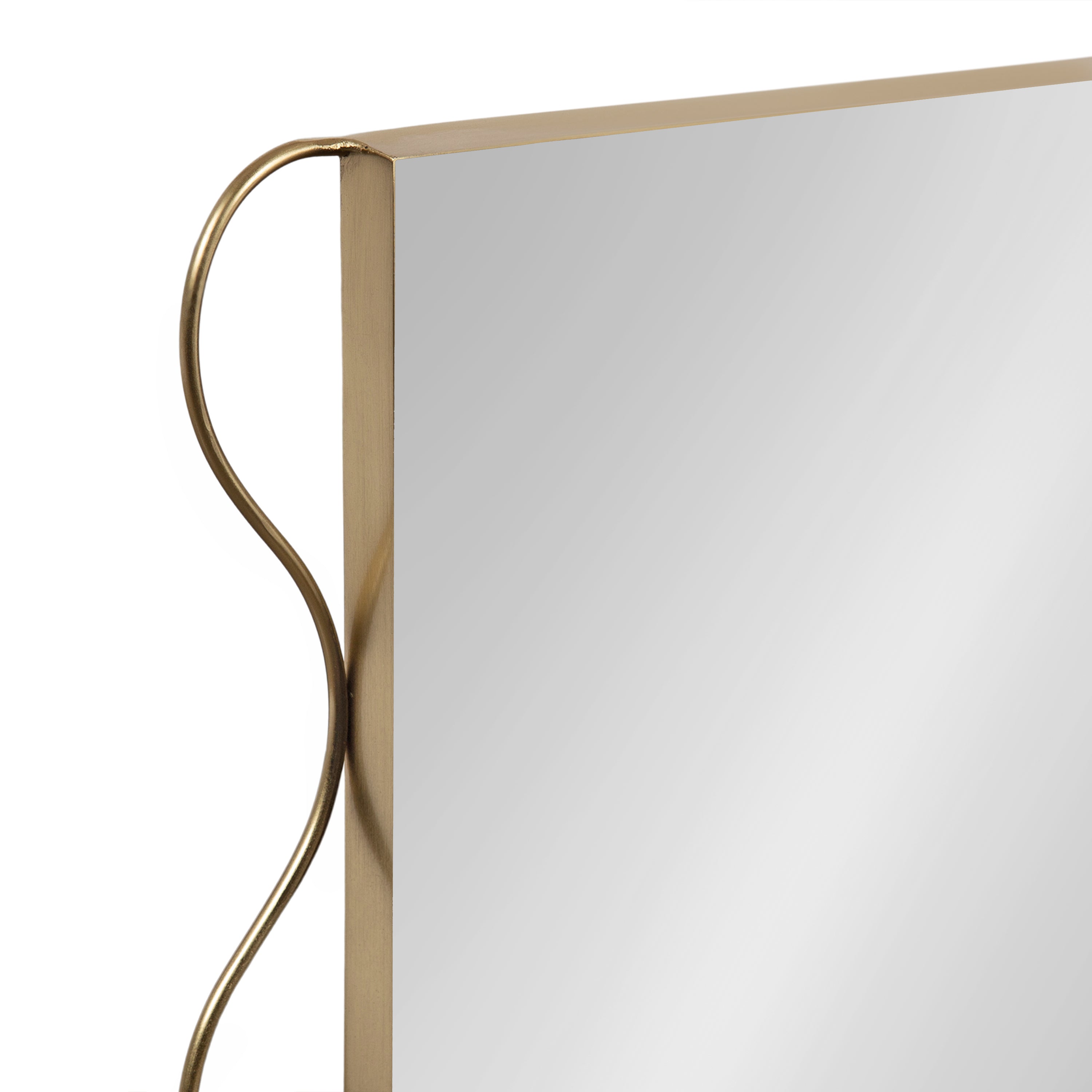 Wriggle Wavy Wall Mirror Metal