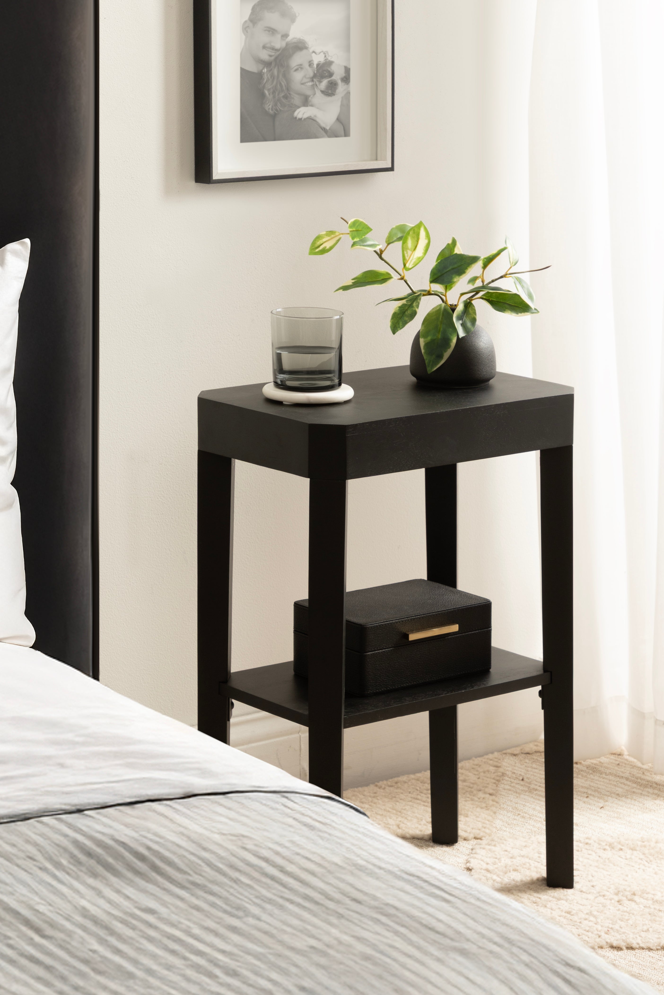 Side Table Black 16x10x25 7