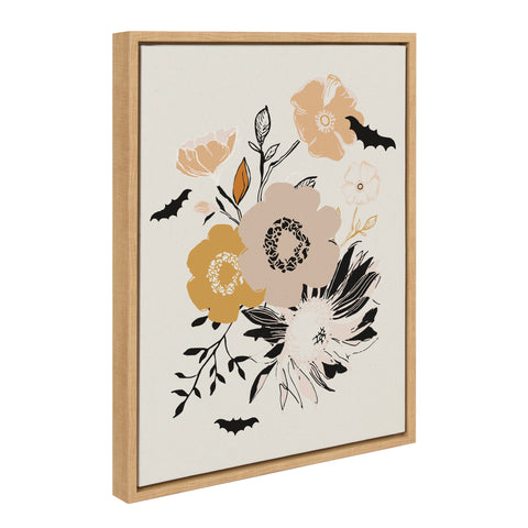 Sylvie Halloween Floral 3 Framed Canvas by Annie Quigley