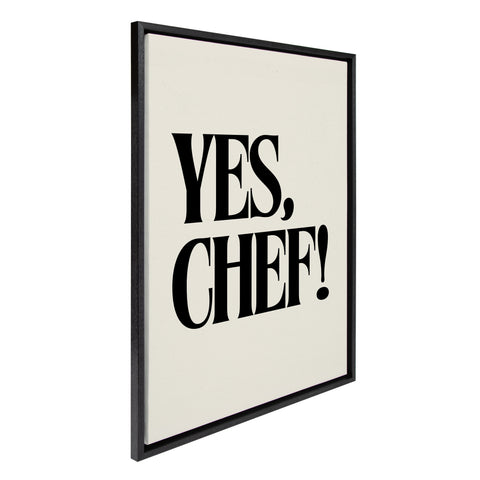 Sylvie Yes Chef Framed Canvas by Saint and Sailor Studios