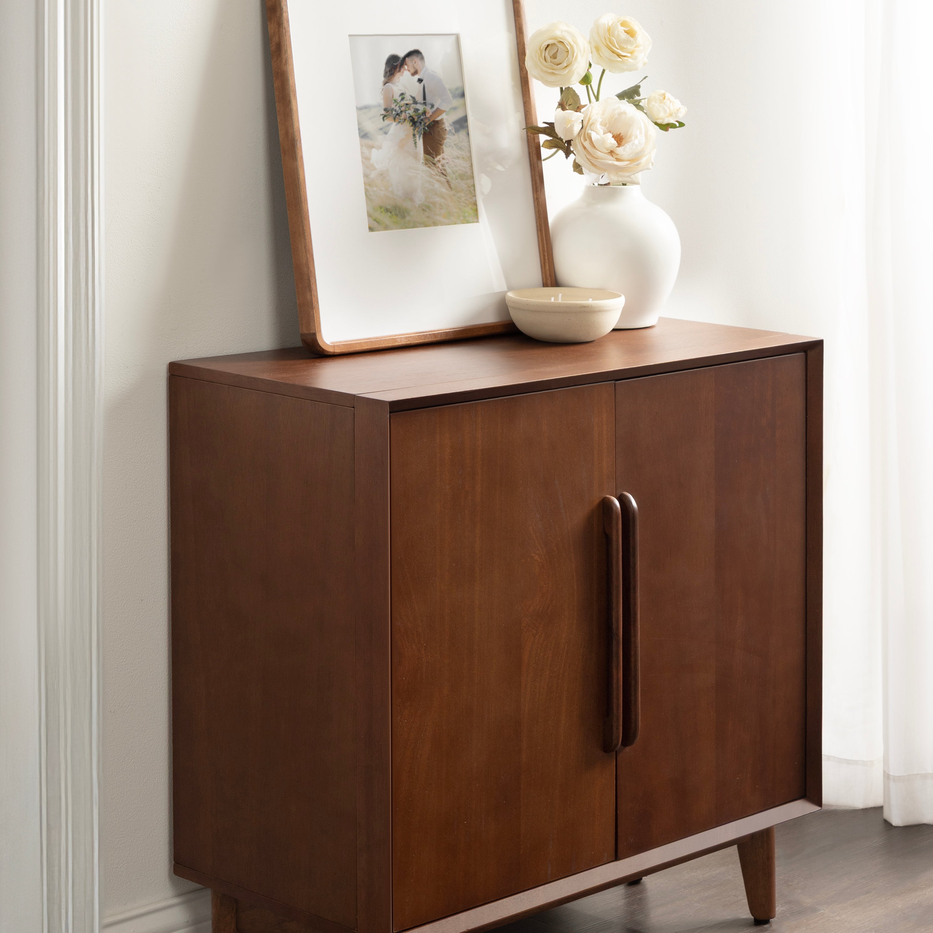 Floor Cabinet 30x15x30 Walnut Brown 7