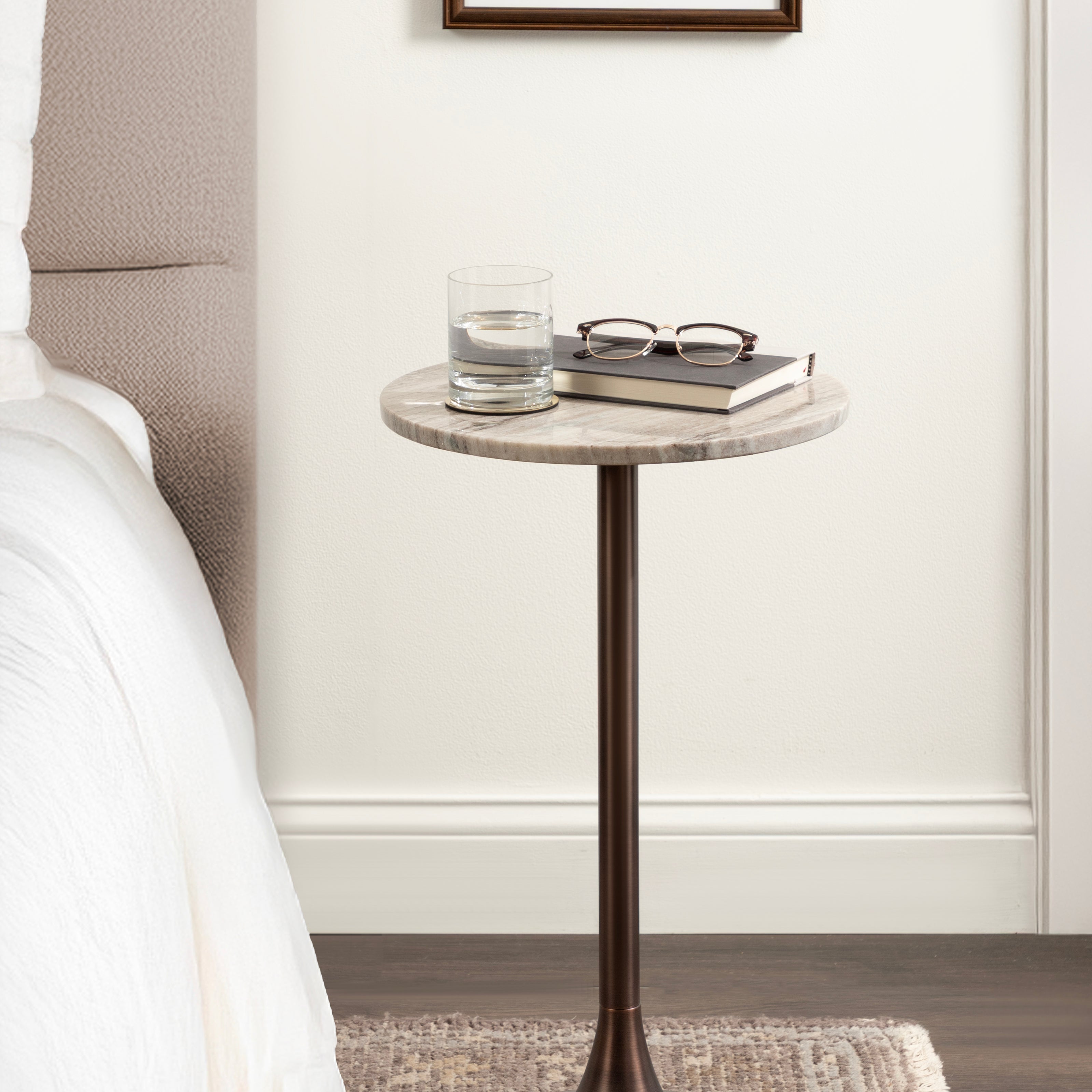 Side Table 14x14x24 Brown Bronze 7