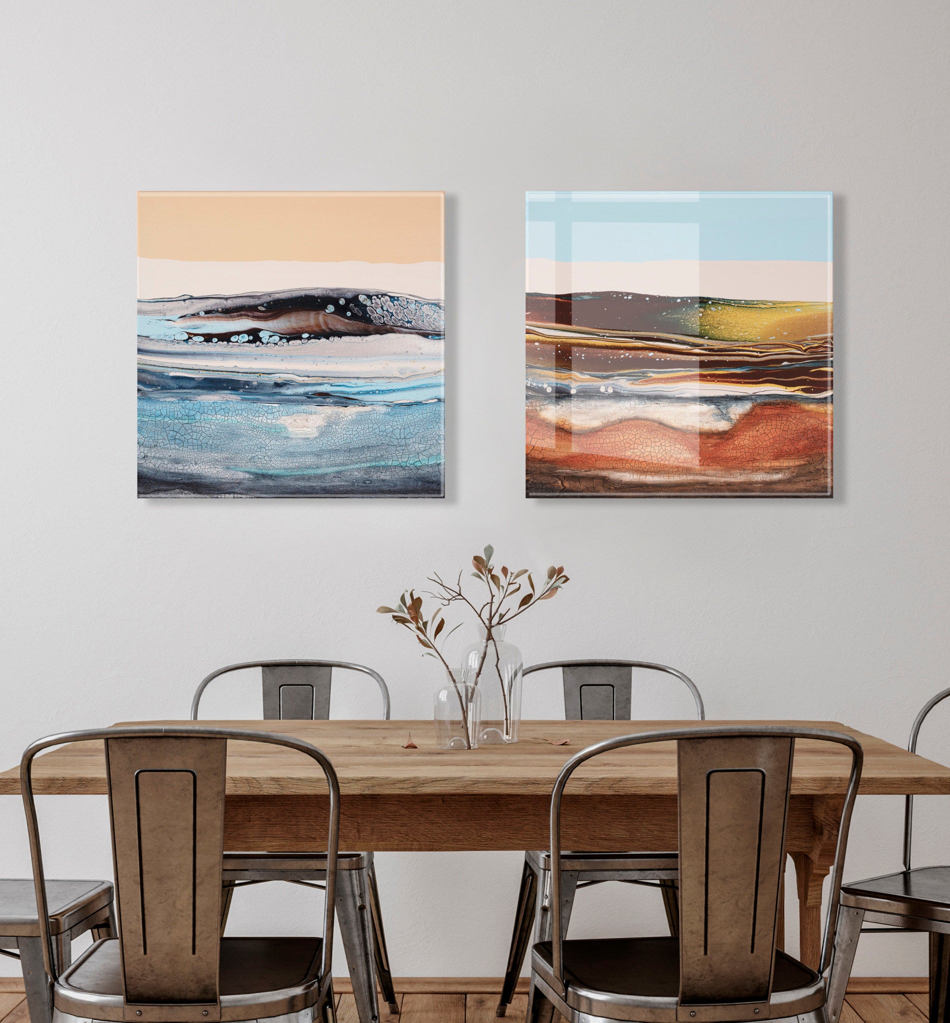 Glacier Park Floating Acrylic Art by Xizhou Xie