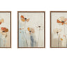 Sylvie Neutral Blue Elegant Country Wildflowers Framed Canvas Art Set by The Creative Bunch Studio