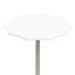 Side Table White Silver 14x14x24 3