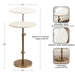 Drink Table White Gold 14x14x30 2