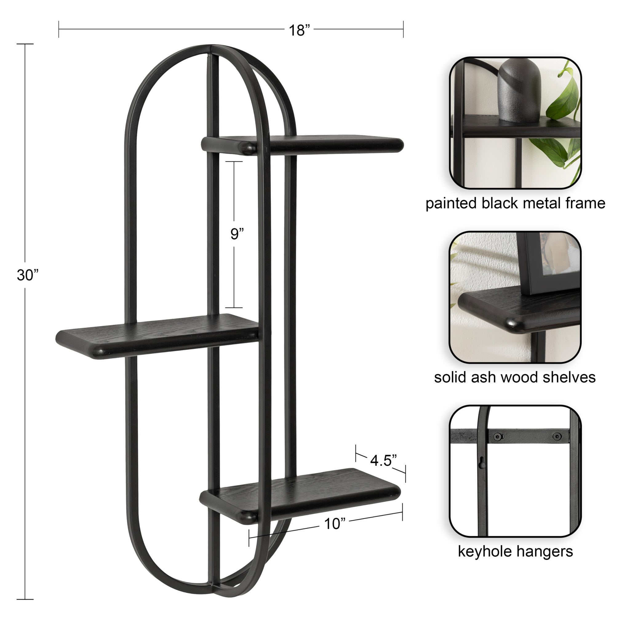Ramos Wood/Metal Accent Shelf