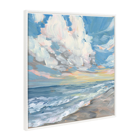 Sylvie Beaded Fort Myers Beach Framed Canvas by Emily Kenney