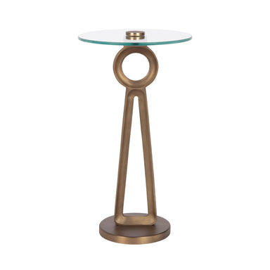 Side Table 12x12x22 Clear Gold 1