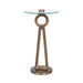 Side Table 12x12x22 Clear Gold 1