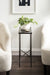 Side Table Pewter 17x9x24 6