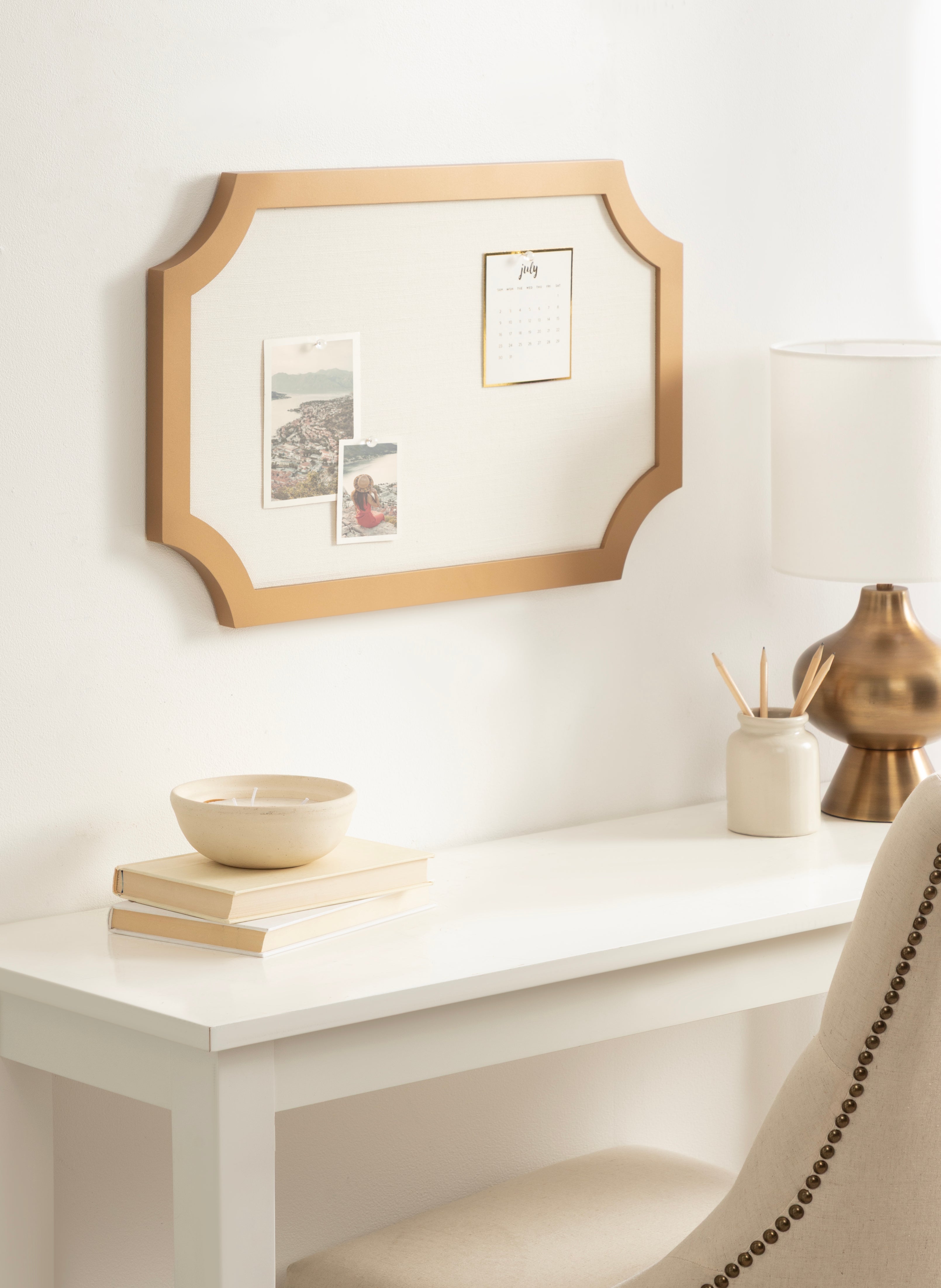 Holbrook Scalloped Rectangle Framed Pinboard