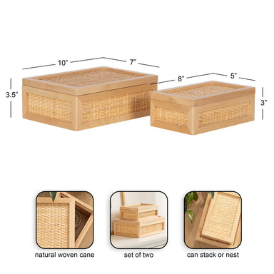 Decorative Box Natural 2 Piece 2