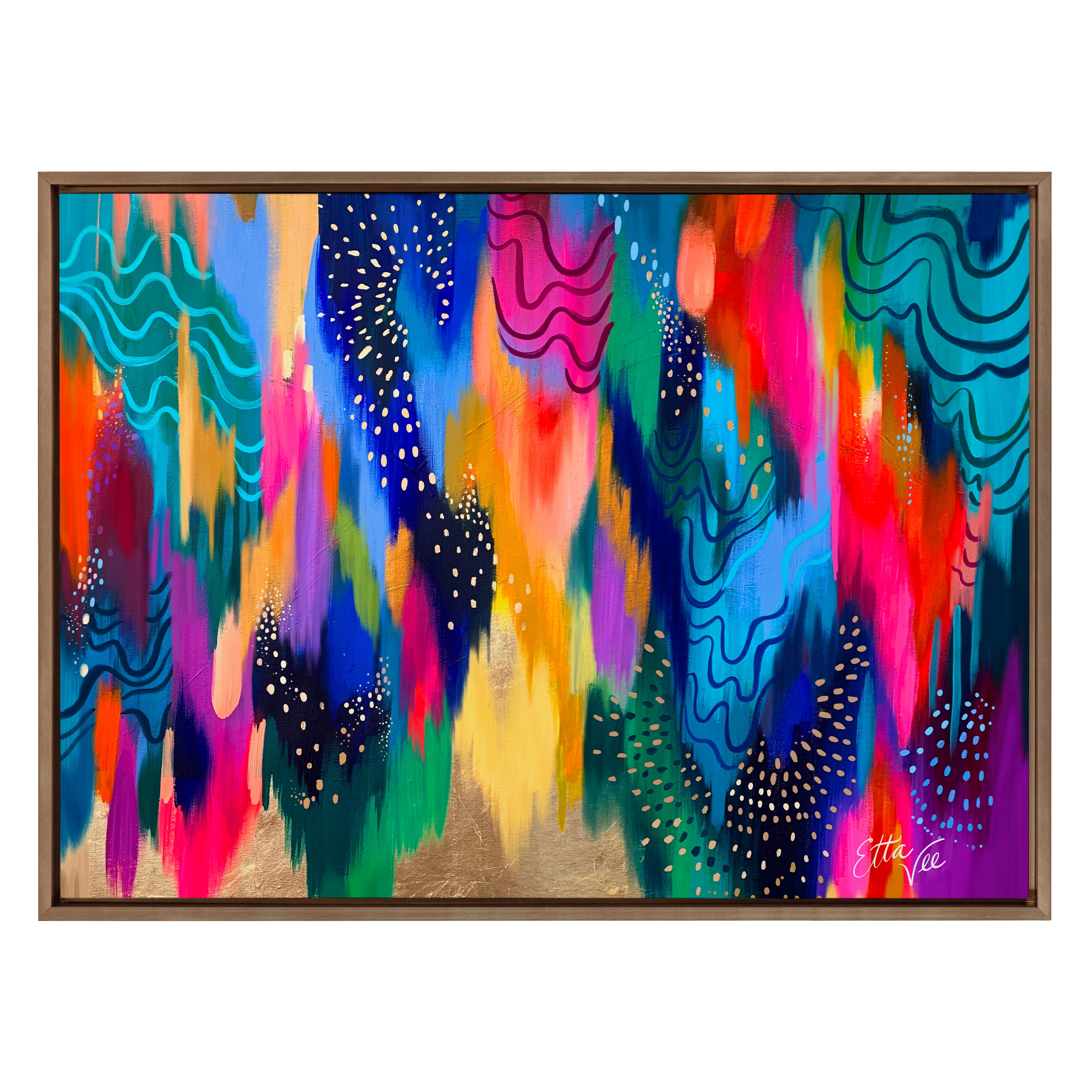 Sylvie EV Brushstroke 128 Framed Canvas by Jessi Raulet of Ettavee