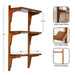 Accent Shelf Walnut Brown 18x9x32 2
