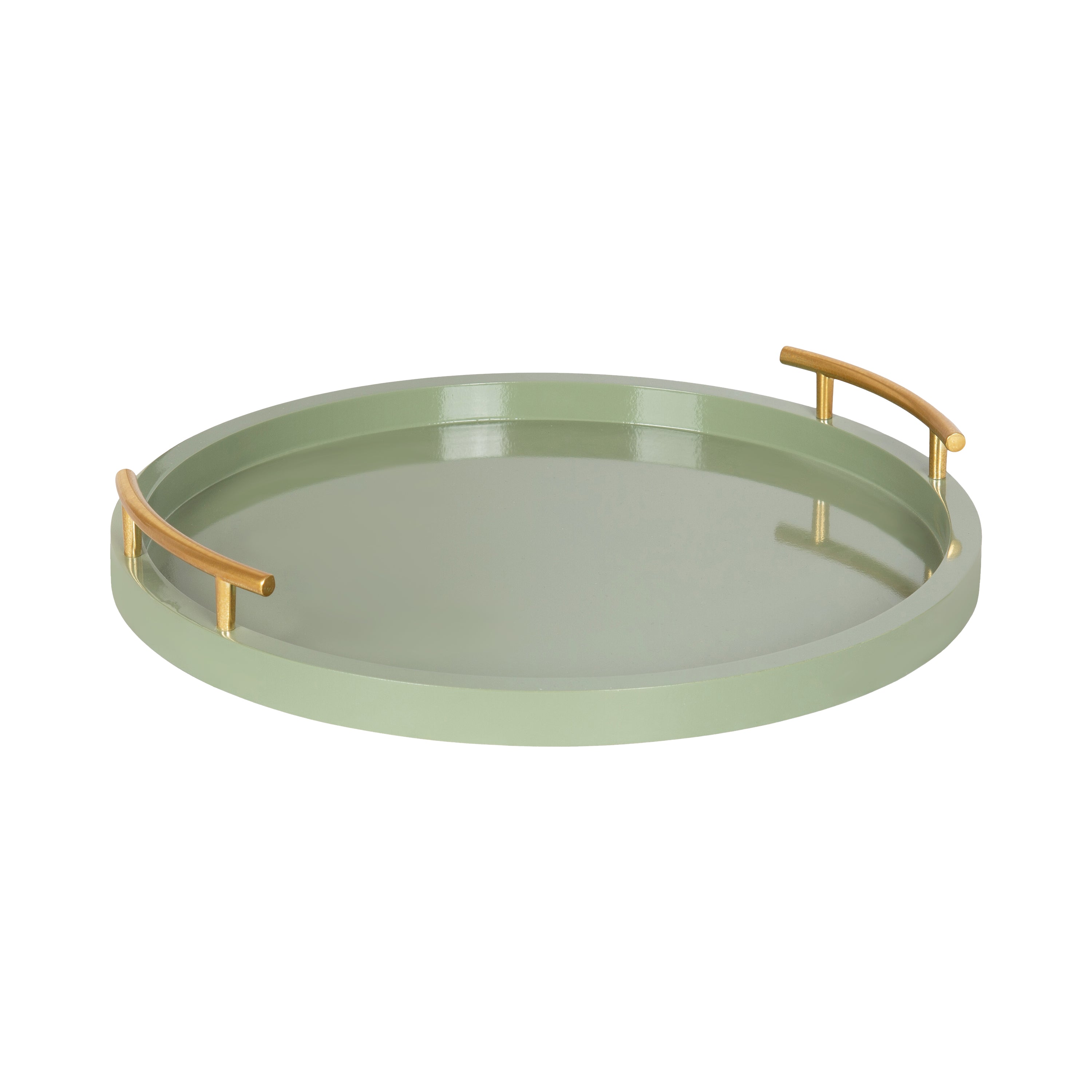 Halsey Wood Round Decorative Tray