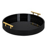 Lipton Round Decorative Tray with Metal Handles
