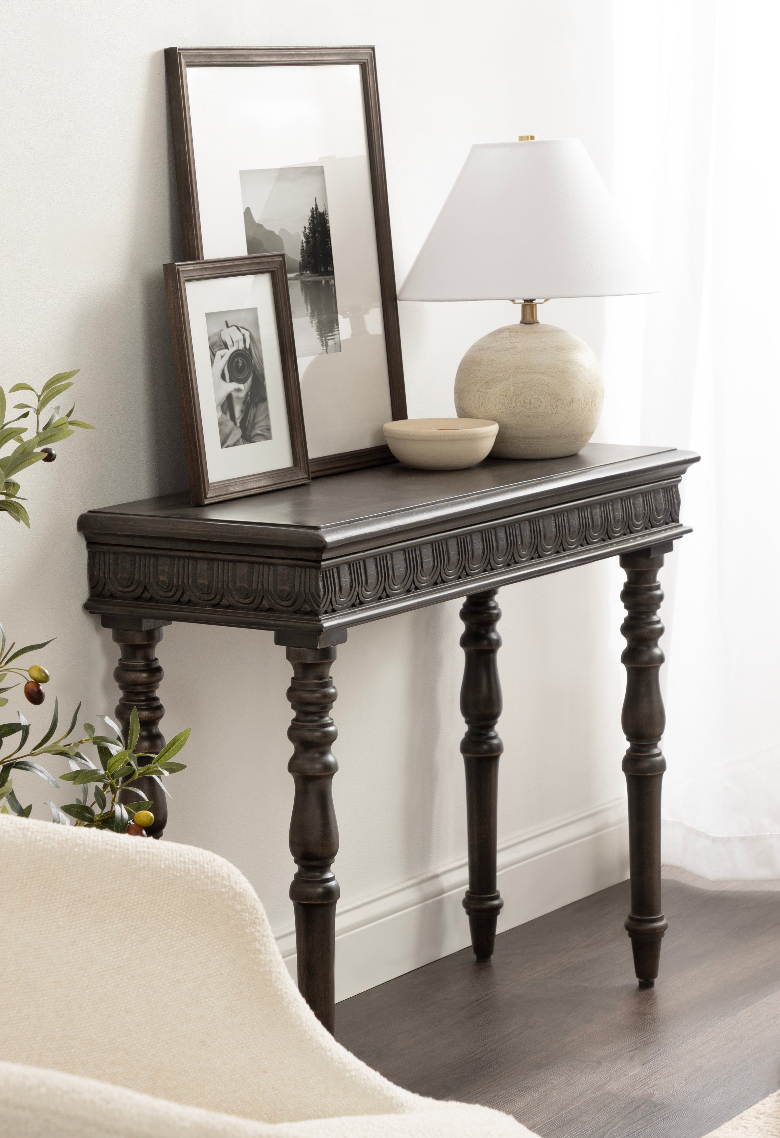 Console Table Dark Brown 36x14x30 8