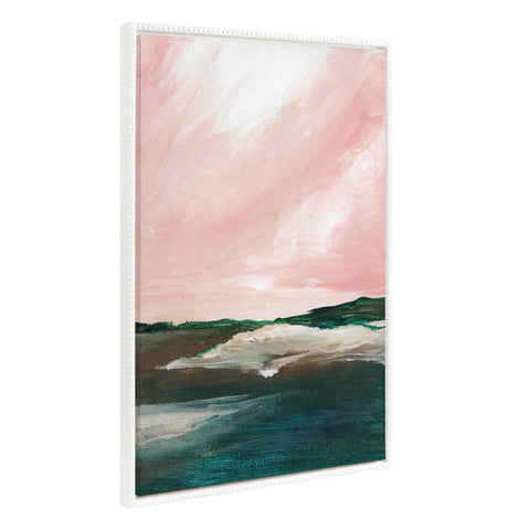 Sylvie Beaded Evening Mood Framed Canvas by Nikita Jariwala