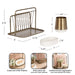 File Folder Organizer White Gold 3 Piece 2