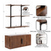 Cabinet Black Walnut Brown 2 Piece Set 2